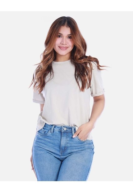 Camiseta Básica Para Mujer Manga Corta