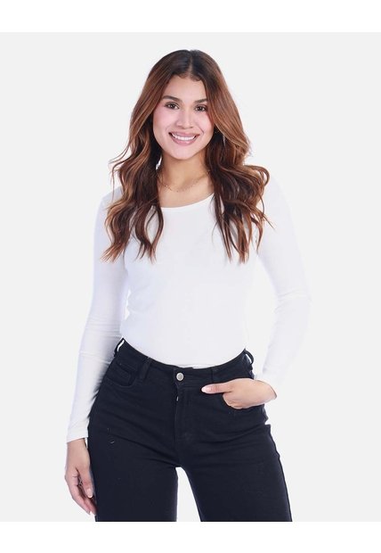 Camiseta Básica Para Mujer Manga Larga