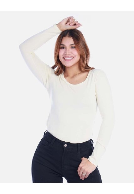 Camiseta Básica Para Mujer Manga Larga