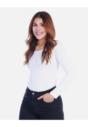 Camiseta Básica Para Mujer Manga Larga