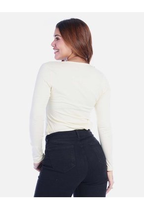 Camiseta Básica Para Mujer Manga Larga
