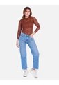 Body De Encaje Para Mujer Manga Larga Y Cuello Alto de Arequipe moda dulce