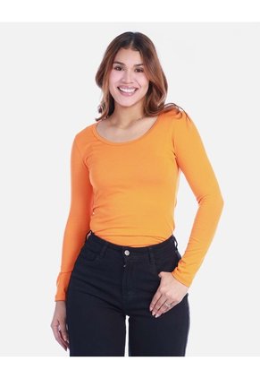 Camiseta Básica Para Mujer Manga Larga