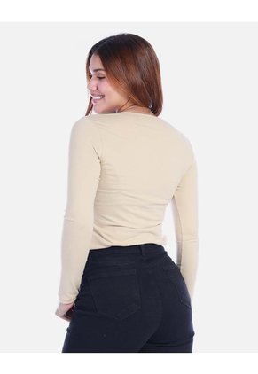 Camiseta Básica Para Mujer Manga Larga