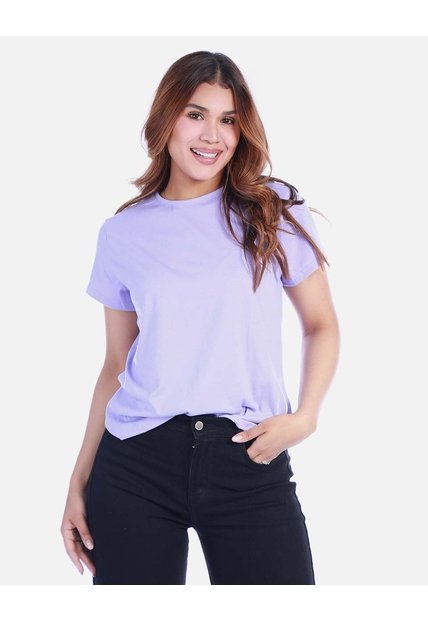 Camiseta Básica Para Mujer Manga Corta