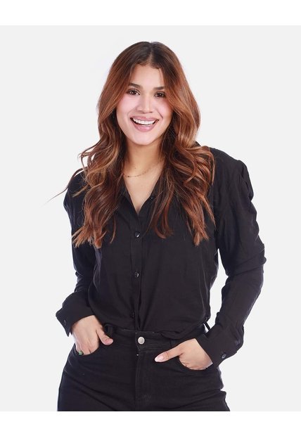 Camisa Manga Larga Elegante Para Mujer