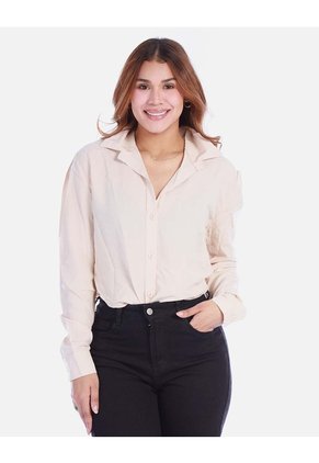 Camisa Manga Larga Elegante Para Mujer