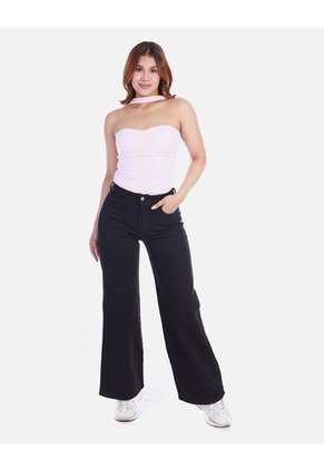 Body Strapless Para Mujer Con Gargantilla Choker Y Fruncido