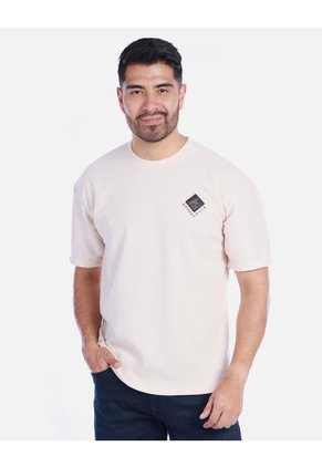 Camiseta Urbana Para Hombre Manga Corta Con Parche