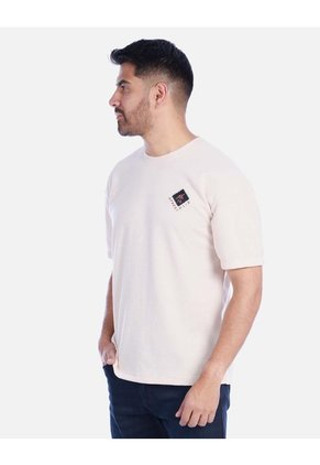 Camiseta Urbana Para Hombre Manga Corta Con Parche