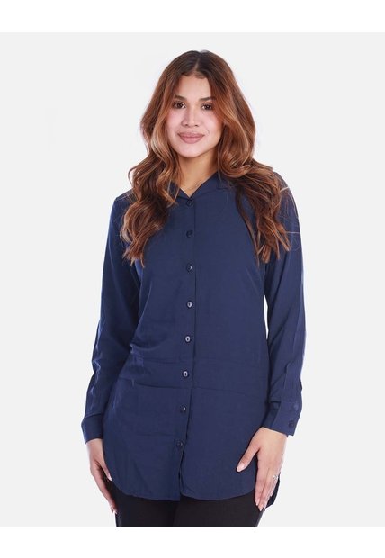 Maxicamisa Manga Larga Para Mujer