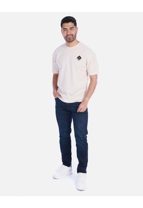 Camiseta Urbana Para Hombre Manga Corta Con Parche