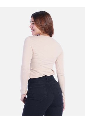 Camiseta Básica Para Mujer Manga Larga