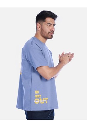Camiseta Oversize Para Hombre Manga Corta Con Estampado Gráfico