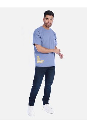 Camiseta Oversize Para Hombre Manga Corta Con Estampado Gráfico