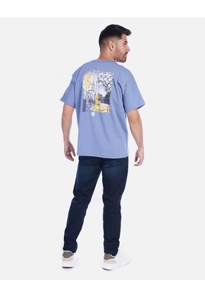 Camiseta Oversize Para Hombre Manga Corta Con Estampado Gráfico