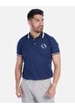 Camiseta Tipo Polo Para Hombre Manga Corta - Azul Marino Con Contraste de Arequipe moda dulce