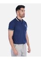 Camiseta Tipo Polo Para Hombre Manga Corta - Azul Marino Con Contraste de Arequipe moda dulce