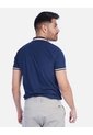 Camiseta Tipo Polo Para Hombre Manga Corta - Azul Marino Con Contraste de Arequipe moda dulce