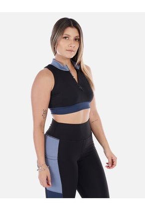 Top Deportivo De Mujer Con Cremallera Frontal
