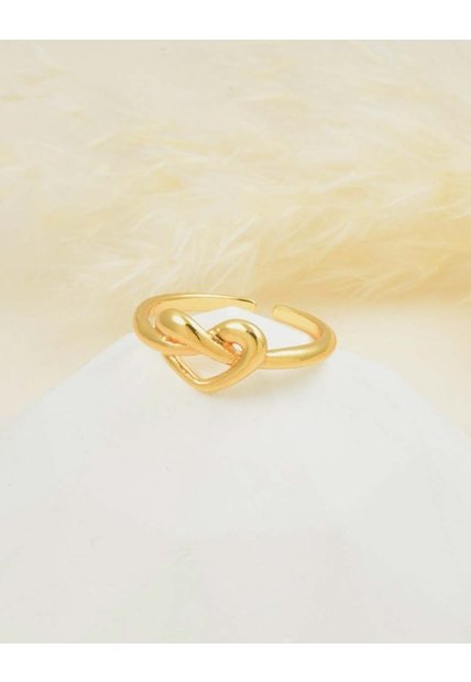 Anillo Ajustable Con Aros Entrelazados Para Mujer