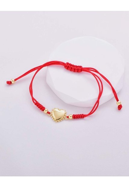 Pulsera Con Corazón Dorado