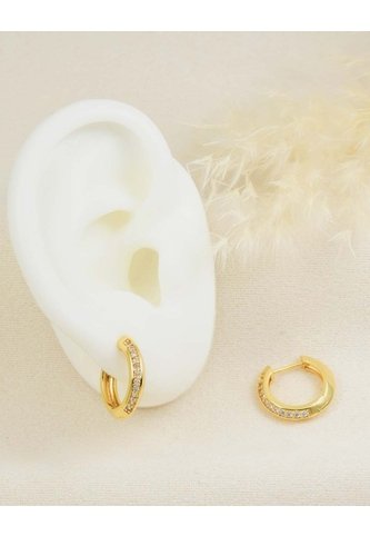Aretes  Con Incrustaciones Brillantes En Rodio Arequipe moda dulce