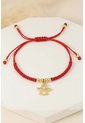 Manilla Con Dije De ángel En Tejido Rojo de Arequipe moda dulce