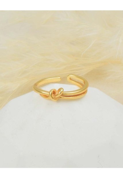 Anillo Ajustable Con Nudo Minimalista Para Mujer