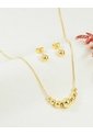 Set De Cadena Y Aretes De Esferas Con Detalle Brillante de Arequipe moda dulce