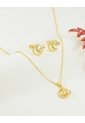 Set De Cadena Y Aretes De Luna Y Estrella de Arequipe moda dulce