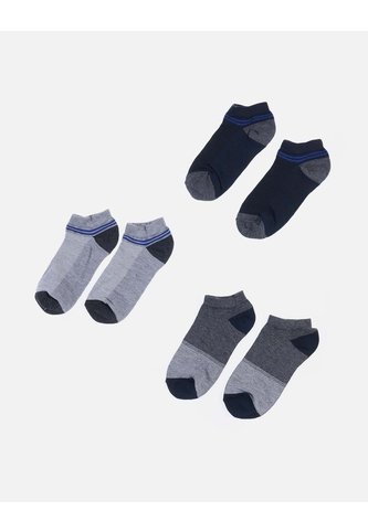 Set X 3 Medias Tobilleras Deportivas Con Bloques De Color Para Hombre Arequipe moda dulce