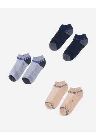 Set X 3 Medias Tobilleras Deportivas Con Bloques De Color Para Hombre Arequipe moda dulce