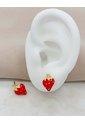 Aretes Fresa Esmaltada de Arequipe moda dulce