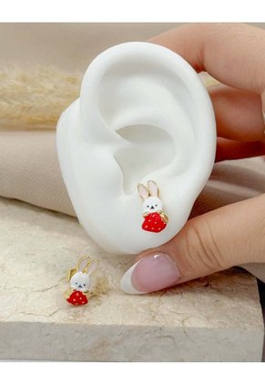 Aretes Conejito Fresa Love