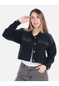 Chaqueta De Algodón Negra Corta Mujer de Arequipe moda dulce