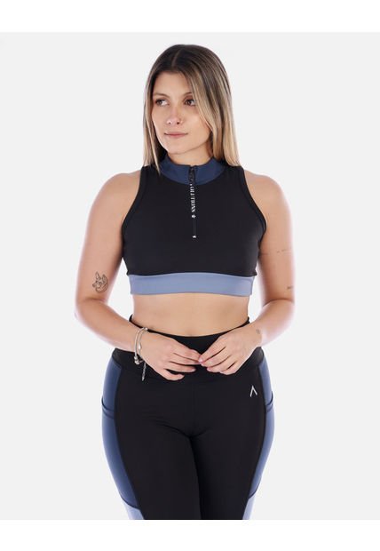 Top Deportivo De Mujer Con Cremallera Frontal
