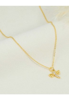 Cadena Con Dije De Libélula En Dorado