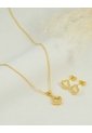 Conjunto De Collar Y Aretes Con Dije Floral de Arequipe moda dulce