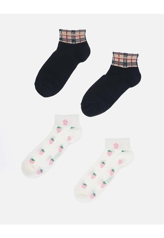Pack X2 De Medias De Corte Tobillero Arequipe moda dulce