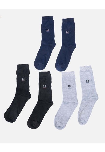 Pack X3 Medias Largas Para Hombre Unicolor