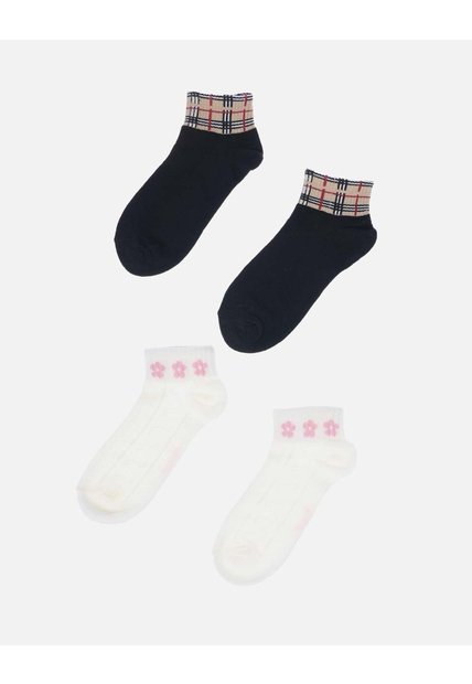 Pack X2 De Medias De Corte Tobillero