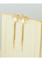 Aretes Colgantes Dorados Con Diseño Floral Y Cadenas   de Arequipe moda dulce