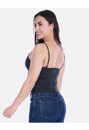 Blusa Tipo Corsé Con Escote En V Y Tiras Graduables