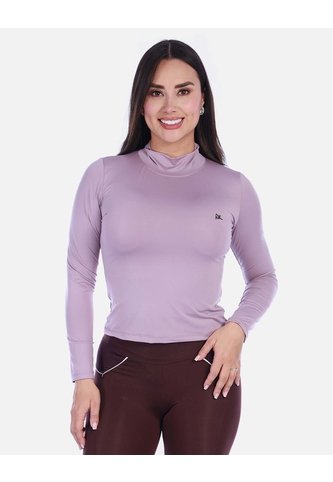Camiseta Deportiva Manga Larga Cuello Alto Con Licra Arequipe moda dulce