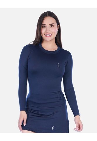 Camiseta Deportiva Manga Larga Cuello Redondo  Jaspeado Arequipe moda dulce