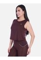Top Deportivo Manga Sisa Tipo Crop Cuello Redondo de Arequipe moda dulce