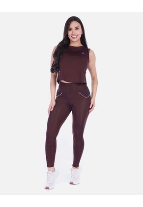 Top Deportivo Manga Sisa Tipo Crop Cuello Redondo