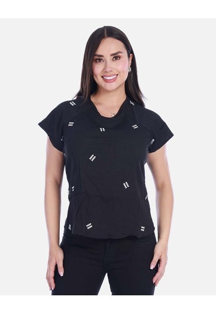 Blusa Casual Para Mujer Con Sutil Estampado