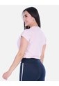 Camiseta Deportiva Manga Corta Raglán Con Cordón Ajustable Rosada de Arequipe moda dulce